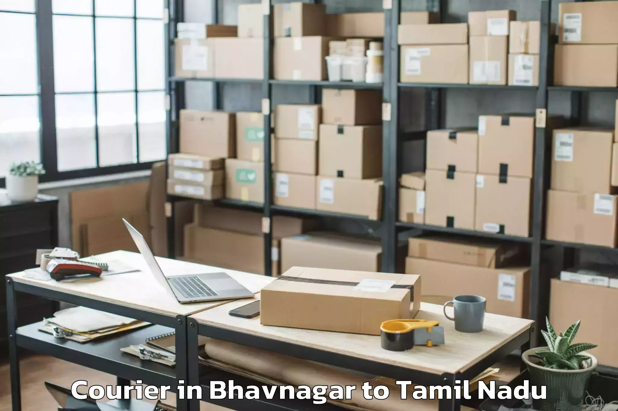 Hassle-Free Bhavnagar to Uttiramerur Courier